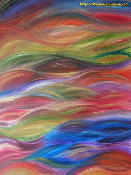 Colorful abstract painting representing new beginnings